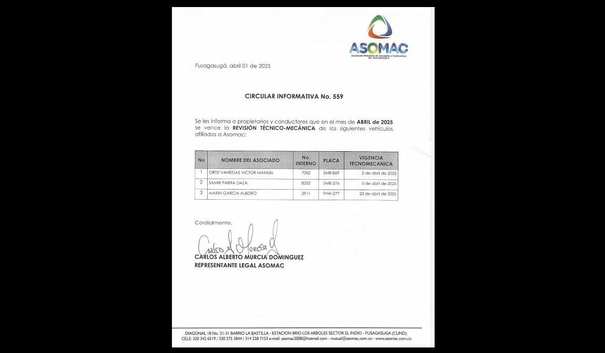 CIRCULAR 559-2025