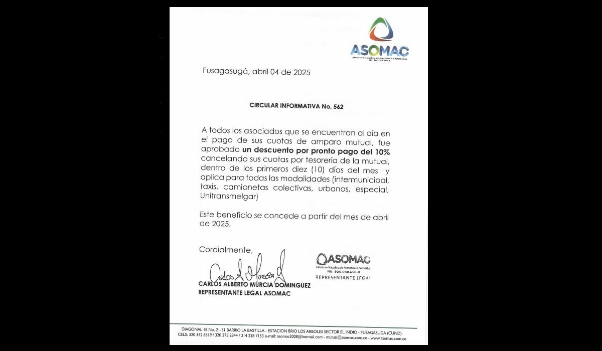 CIRCULAR 562-2025