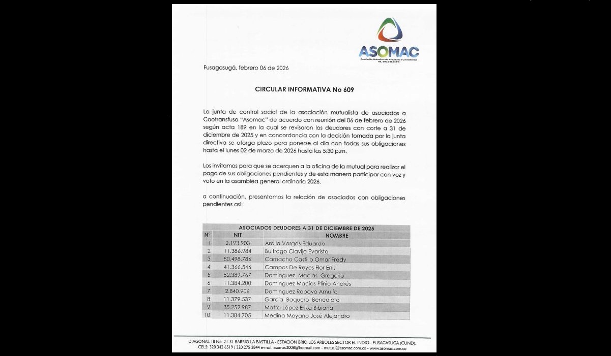 CIRCULAR 609-2026